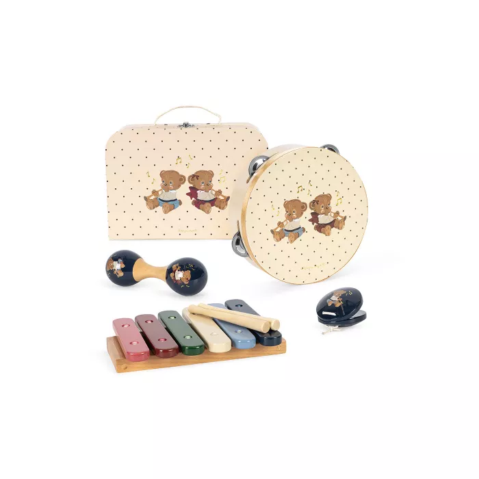 Set de instrumente muzicale din lemn FSC - TEDDY BEAR - Konges Sløjd
