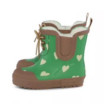 Cizme scurte din cauciuc natural cu captuseala din plus - AISURU GREEN - Konges Sløjd Cizme scurte din cauciuc natural cu captuseala din plus - AISURU GREEN - Konges Sløjd