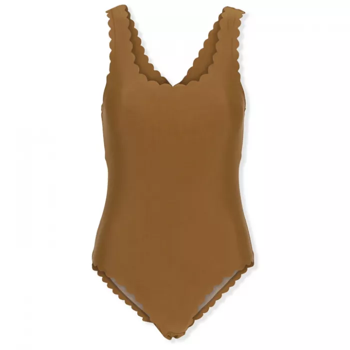 Costum de baie intreg pentru mama cu protectie UV 50+ - Scallop - Bronze Brown - Konges Sløjd