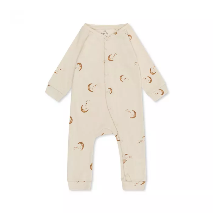 Salopeta pijama din bumbac organic pentru bebelusi - MOON - Konges Sløjd