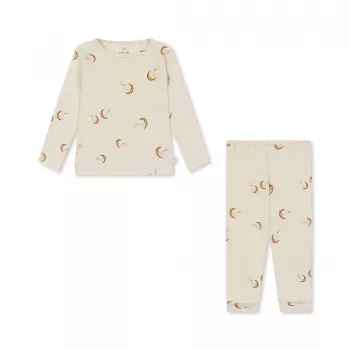 Pijama cu maneca lunga din bumbac organic - MOON - Konges Sløjd Pijama cu maneca lunga din bumbac organic - MOON - Konges Sløjd