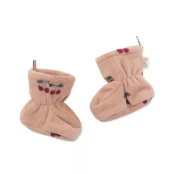 Botosei pentru bebelusi din fleece - CHERRY BLUSH - Konges Sløjd Botosei pentru bebelusi din fleece - CHERRY BLUSH - Konges Sløjd
