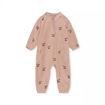 Salopeta din fleece pentru copii - CHERRY BLUSH - Konges Sløjd Salopeta din fleece pentru copii - CHERRY BLUSH - Konges Sløjd