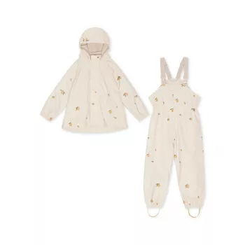 Costum impermeabil pentru ploaie captusit cu fleece - RAINY PALME - LEMON - Konges Sløjd Costum impermeabil pentru ploaie captusit cu fleece - RAINY PALME - LEMON - Konges Sløjd