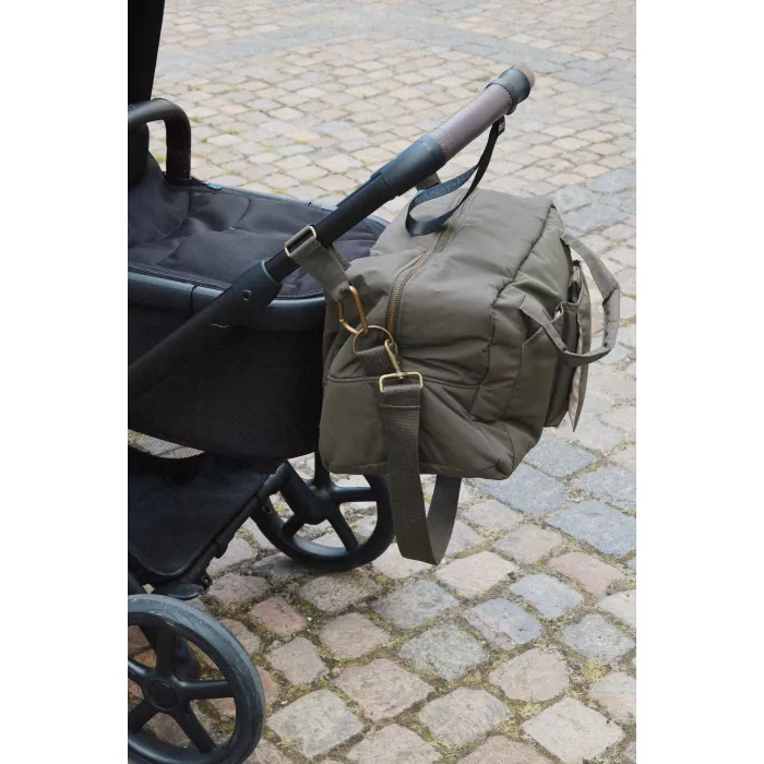 Geanta de maternitate cu salteluta pentru schimbat scutece portabila inclusa - ALL YOU NEED - MOSS GREY -  Konges Sløjd