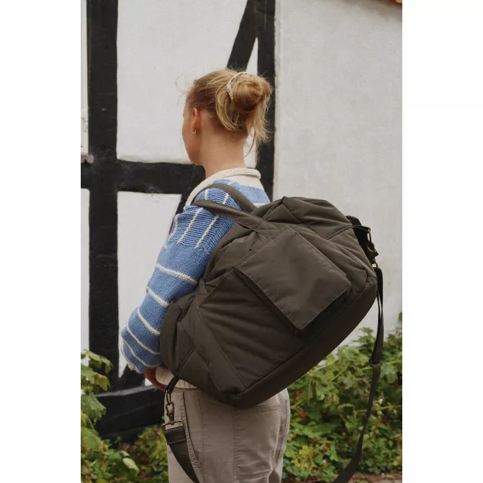Geanta de maternitate cu salteluta pentru schimbat scutece portabila inclusa - ALL YOU NEED - MOSS GREY -  Konges Sløjd
