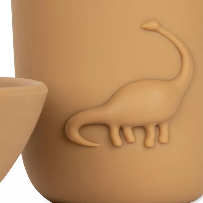 Set din silicon pentru masa copilului DINO - ALMOND - Konges Sløjd