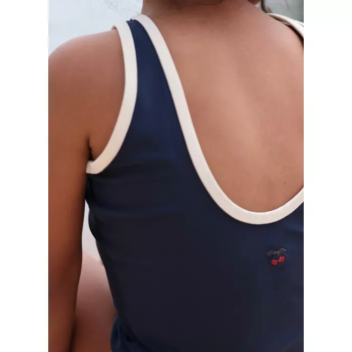 Costum de baie intreg pentru copii cu protectie UV 50+ - Manon - DRESS BLUE - Konges Sløjd