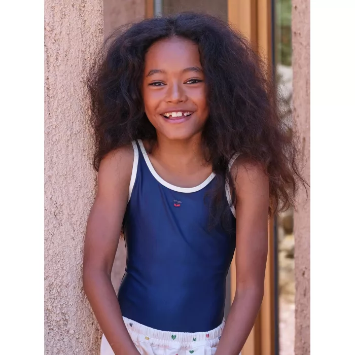 Costum de baie intreg pentru copii cu protectie UV 50+ - Manon - DRESS BLUE - Konges Sløjd