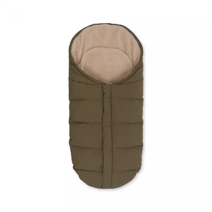 Sac pentru carucior cu umplutura de puf  - DUSTY GREEN - Konges Sløjd