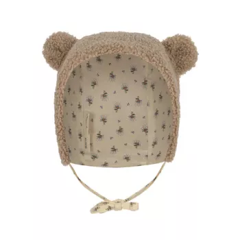Caciulita de iarna cu snur din material teddy - OXFORD TAN - Konges Sløjd Caciulita de iarna cu snur din material teddy - OXFORD TAN - Konges Sløjd