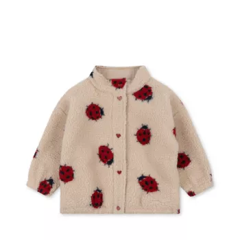Jacheta din material teddy - LADYBUG SAND - Konges Sløjd Jacheta din material teddy - LADYBUG SAND - Konges Sløjd