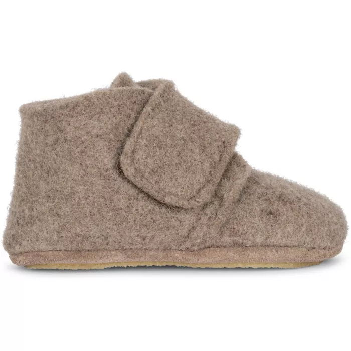 Papuci din lana merinos de interior pentru copii - CAMEL - Konges Sløjd