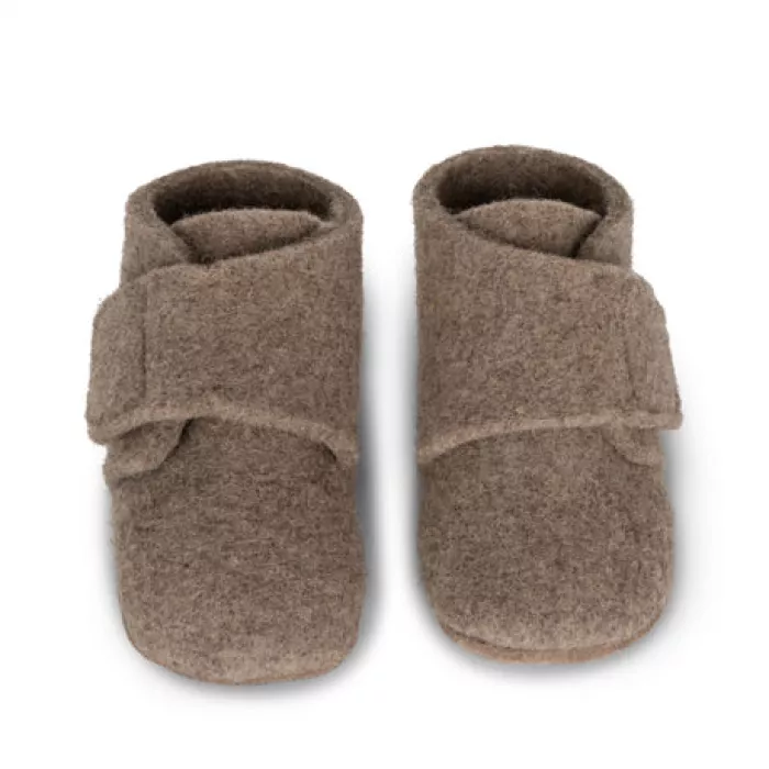 Papuci din lana merinos de interior pentru copii - CAMEL - Konges Sløjd