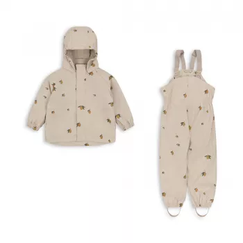 Costum impermeabil pentru ploaie captusit cu fleece - RAINY PALME - LEMON - Konges Sløjd Costum impermeabil pentru ploaie captusit cu fleece - RAINY PALME - LEMON - Konges Sløjd