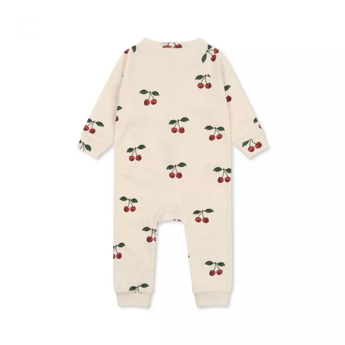 Pijama salopeta din bumbac organic pentru copii - MA GRANDE CERISE - Konges Sløjd