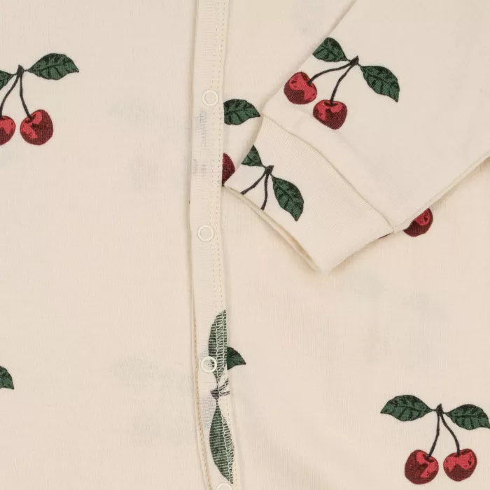 Pijama salopeta din bumbac organic pentru copii - MA GRANDE CERISE - Konges Sløjd