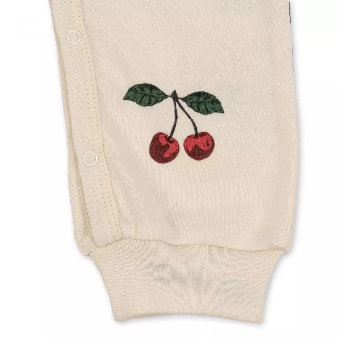 Pijama salopeta din bumbac organic pentru copii - MA GRANDE CERISE - Konges Sløjd