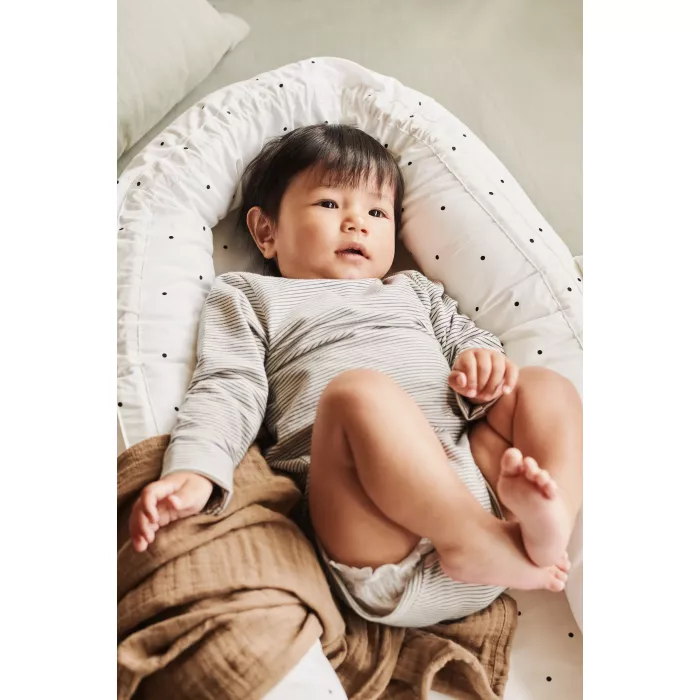 Babynest / Baby lift din bumbac organic Gro - Classic dot Dumbo Grey - Liewood