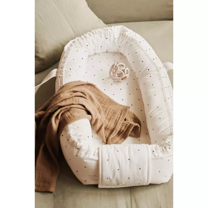 Babynest / Baby lift din bumbac organic Gro - Classic dot Dumbo Grey - Liewood