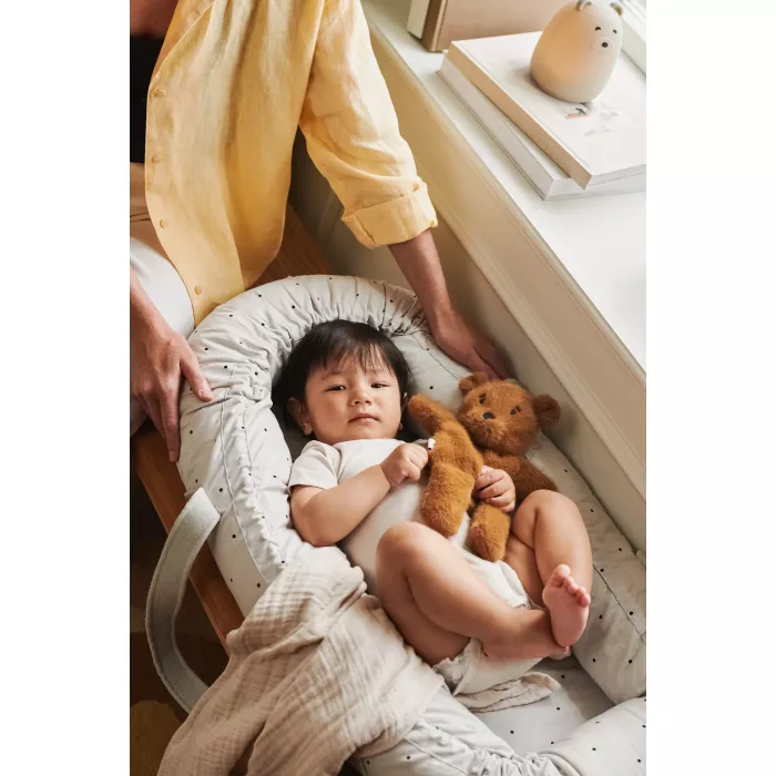 Babynest / Baby lift din bumbac organic Gro - Classic dot Dumbo Grey - Liewood
