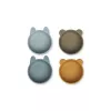 Set 4 boluri din silicon Iggy - Golden caramel/blue multi mix - Liewood Set 4 boluri din silicon Iggy - Golden caramel/blue multi mix - Liewood