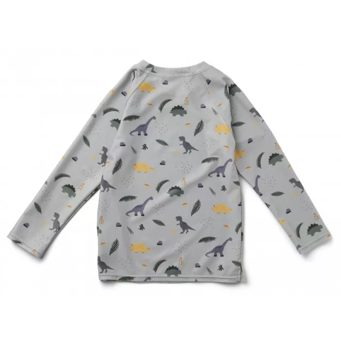 Bluza cu maneca lunga cu protectie UV 50+ - Noah - Dino Dove Blue Mix - Liewood Bluza cu maneca lunga cu protectie UV 50+ - Noah - Dino Dove Blue Mix - Liewood