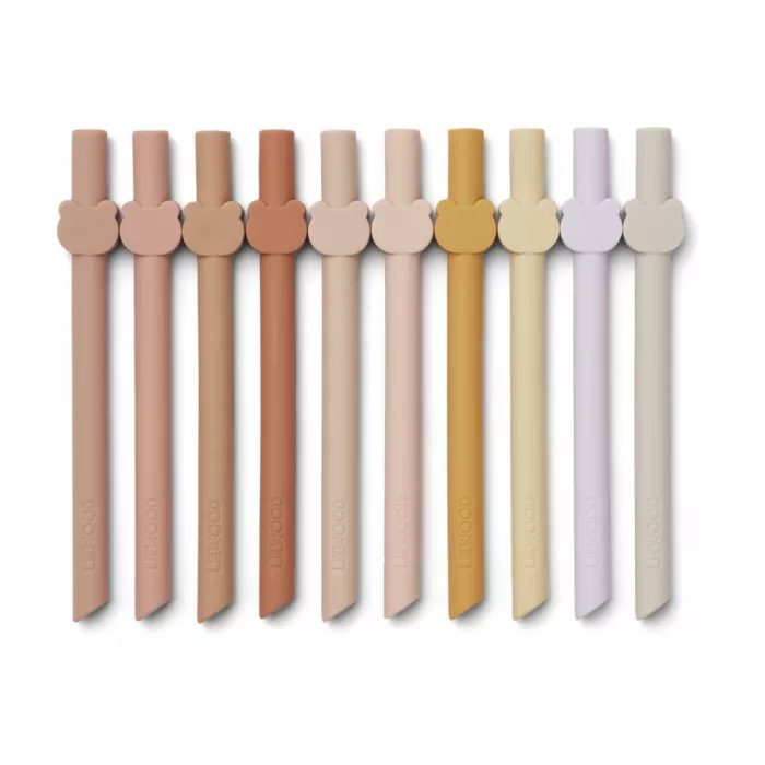 Set de paie din silicon - Rose Multi Mix - Liewood Set de paie din silicon - Rose Multi Mix - Liewood