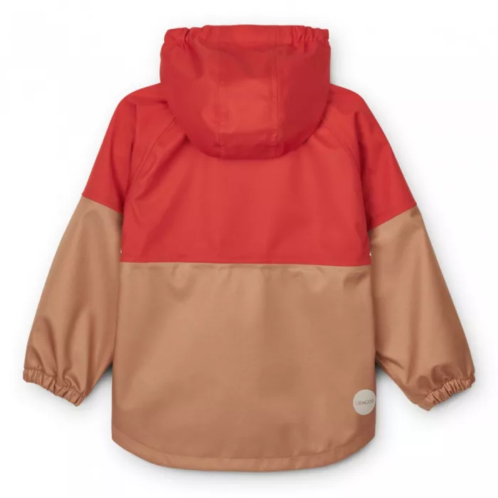Costum impermeabil din material softshell - Peter - Tuscany Rose/Apple Red - Liewood