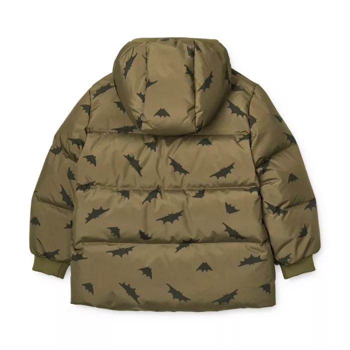 Jacheta de iarna cu umplutura din puf si pene - Palle - Bats / Khaki - Liewood