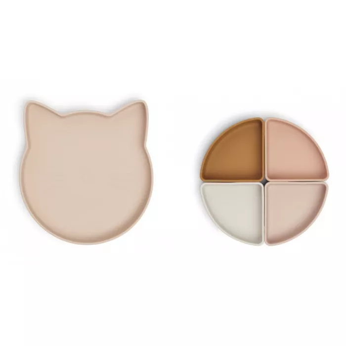 Farfurie compartimentata din silicon - Arne Divider - Cat Rose - Liewood