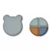 Farfurie compartimentata din silicon - Mr Bear Blue - Liewood Farfurie compartimentata din silicon - Mr Bear Blue - Liewood