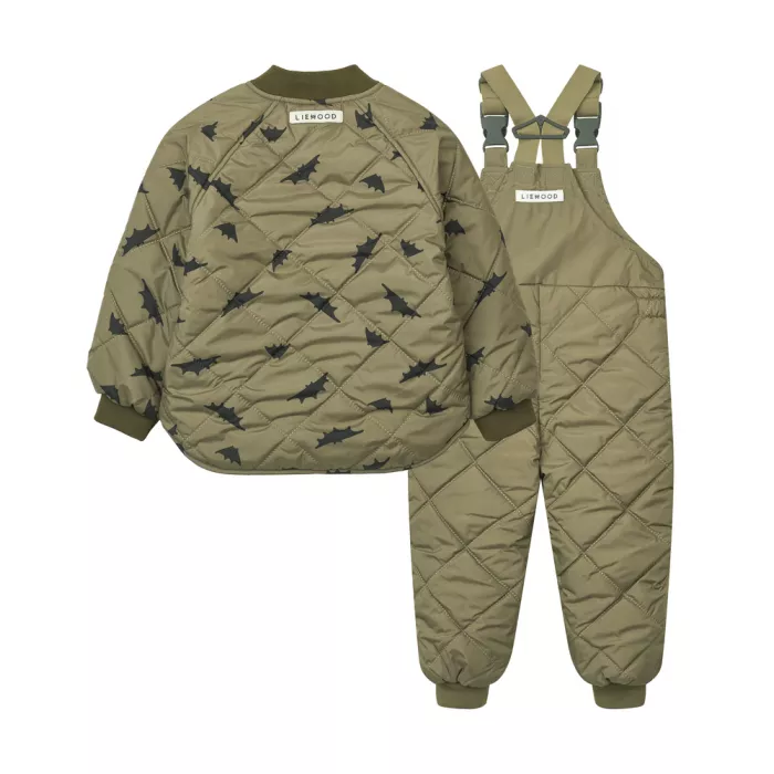 Costum termo pentru copii - Jennifer - Bats / Khaki - Liewood Costum termo pentru copii - Jennifer - Bats / Khaki - Liewood