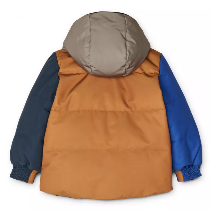 Jacheta de iarna reversibila cu umplutura din puf de gasca - Paloma - Colour Black/Surf Blue Multi Mix - Liewood