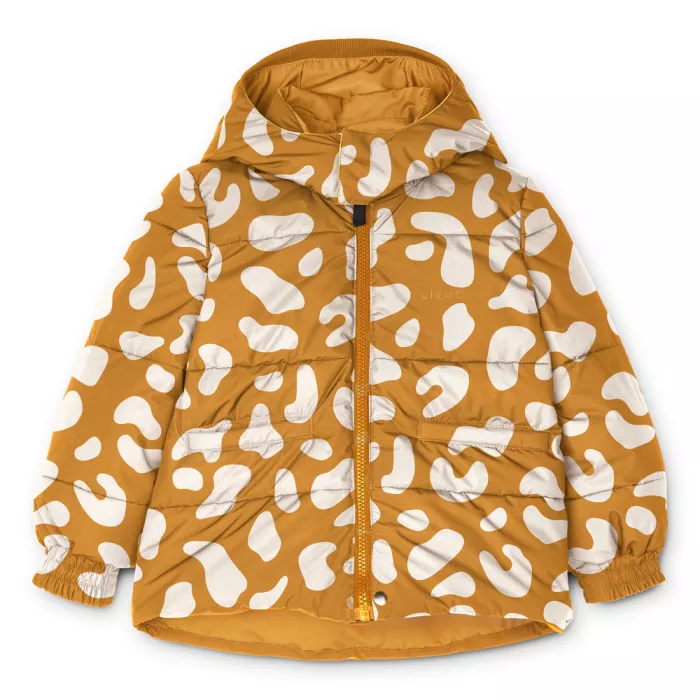 Jacheta de iarna reversibila cu umplutura din puf de gasca - Paloma - Mega Leo/Golden Caramel - Liewood