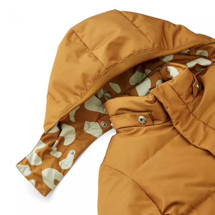 Jacheta de iarna reversibila cu umplutura din puf de gasca - Paloma - Mega Leo/Golden Caramel - Liewood Jacheta de iarna reversibila cu umplutura din puf de gasca - Paloma - Mega Leo/Golden Caramel - Liewood