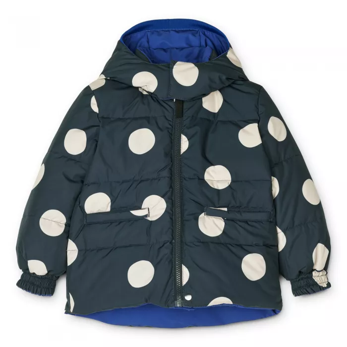 Jacheta de iarna reversibila cu umplutura din puf de gasca - Paloma - Mega Dot/Midnight Navy - Liewood Jacheta de iarna reversibila cu umplutura din puf de gasca - Paloma - Mega Dot/Midnight Navy - Liewood