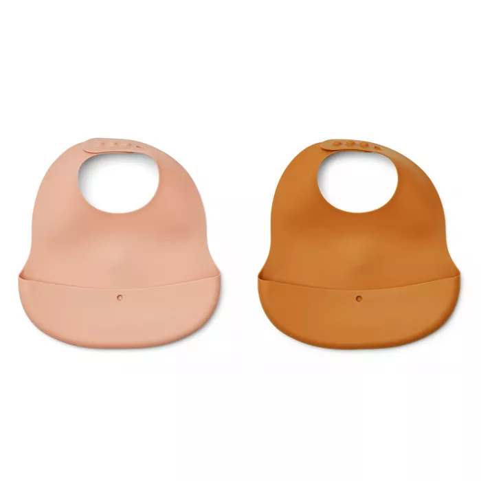 Set 2 bavete din silicon - Ember - Tuscany Rose/Mustard Mix - Liewood Set 2 bavete din silicon - Ember - Tuscany Rose/Mustard Mix - Liewood