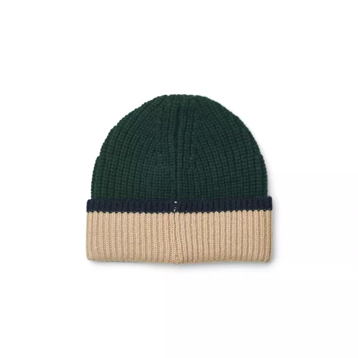 Caciula beanie din lana merinos - Miller - Hunter Green Multi Mix - Liewood