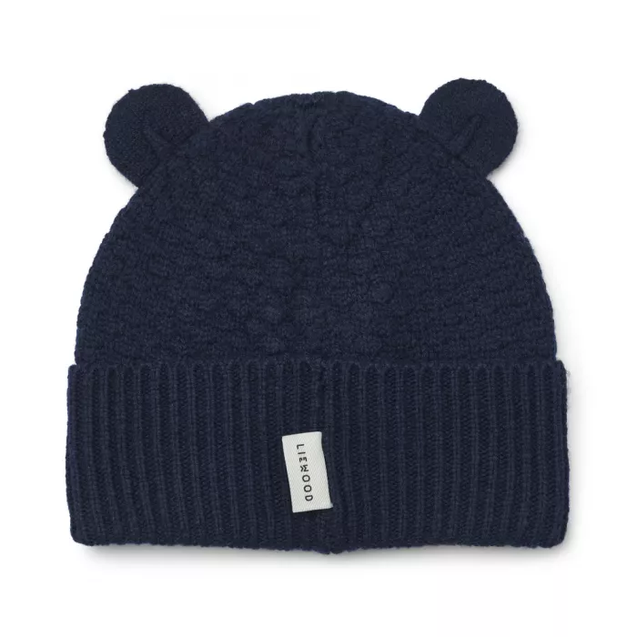 Caciula beanie din lana merinos Miller - Classic Navy - Liewood