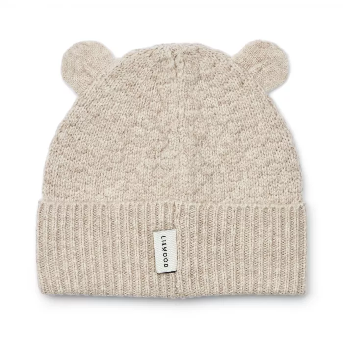 Caciula beanie din lana merinos Miller - Sandy melange - Liewood