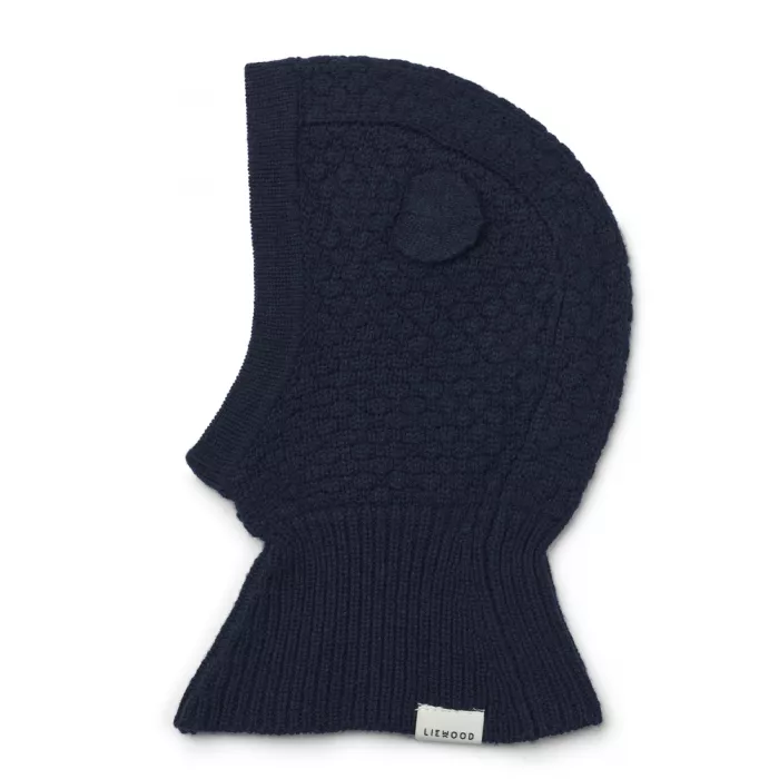Cagula Oggy din lana merinos cu urechiuse - Classic Navy - Liewood Cagula Oggy din lana merinos cu urechiuse - Classic Navy - Liewood