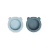 Set 2 boluri din silicon Peony - Sea Blue/Whale Blue Mix - Liewood