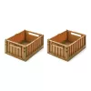 Set 2 cutii medii de depozitare Weston - Pecan - Liewood