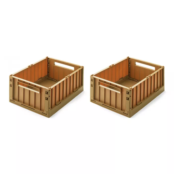 Set 2 cutii medii de depozitare Weston - Pecan - Liewood