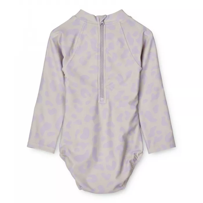 Costum de baie intreg pentru bebelusi cu protectie UV 50+ - Maxime - Leo/Misty Lilac - Liewood
