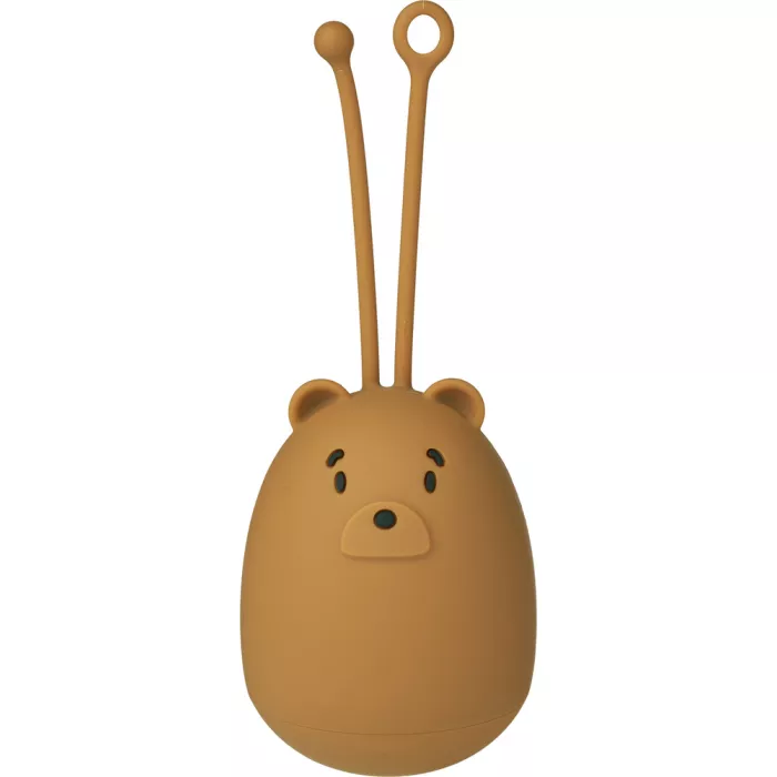 Lampa de veghe din silicon cu LED si incarcare USB Watson - Mr Bear - Golden Caramel  - Liewood