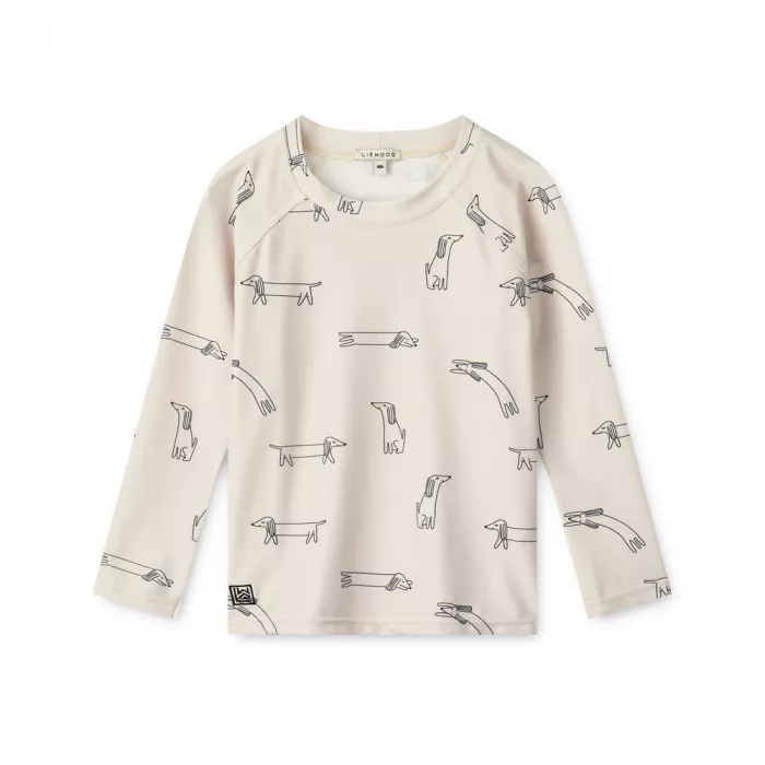 Bluza cu maneca lunga cu protectie UV 50+ - Noah - Dog/Sandy - Liewood