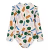 Costum de baie intreg cu maneca lunga cu protectie UV - Sille - Paint stroke / Sandy - Liewood