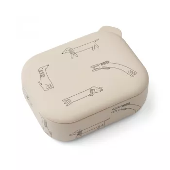 Caserola compartimentata din silicon Elinda - Dog / Sandy - Liewood